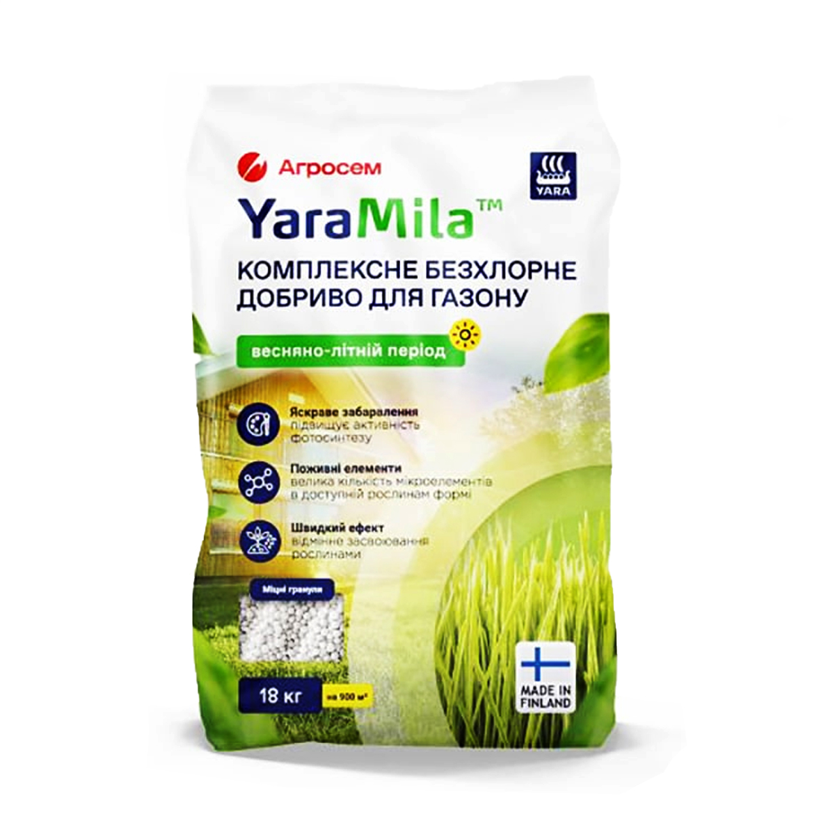 Купити YaraMila комплексне безхлорне добриво для газону Весна-Літо 18 кг у м Рівне: ціни від Агропідтримка