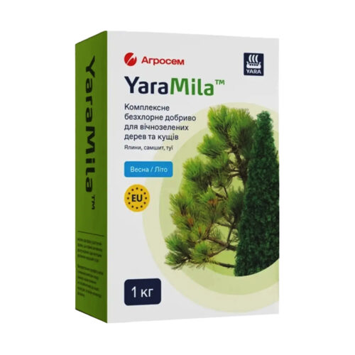 Купити YaraMila комплексне безхлорне добриво для вічнозелених дерев та кущів Весна-Літо 1 кг у м Рівне: купити в магазині Агропідтримка